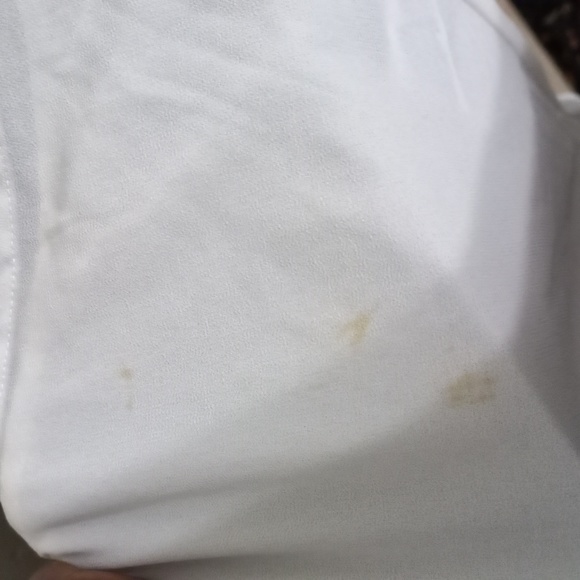 White see-through blouse with on with noticeable stains on it as indicated - Picture 5 of 6